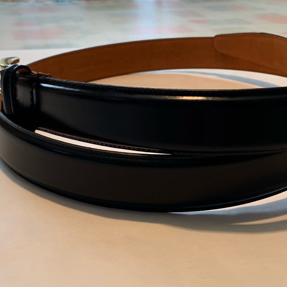 Men’s Black 44” x 1 1/4” Leather Belt